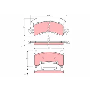 Kit de plaquettes de frein, frein à disque GDB1272 TRW GDB1272 pas cher