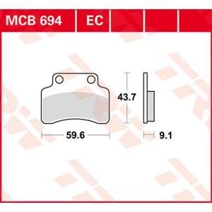 Comparateur de prix : Kit de plaquettes de frein, frein à disque Organic Allround MCB694 TRW MCB694