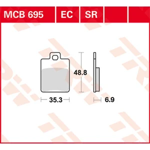Comparateur de prix : Kit de plaquettes de frein, frein à disque Organic Allround MCB695 TRW MCB695