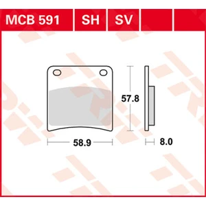 TRW Plaquettes de frein, et mâchoires moto, MCB591SH Sinter street pas cher