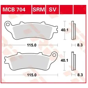 Comparateur de prix : TRW Plaquettes de frein, et mâchoires moto, MCB704 Allround organique