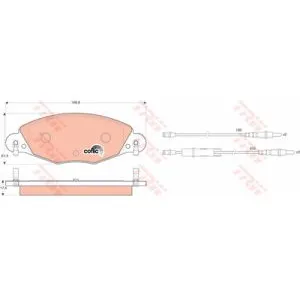 Kit de plaquettes de frein, frein à disque COTEC GDB1449 TRW GDB1449 pas cher