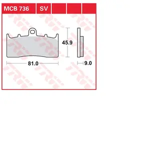 TRW Plaquettes de frein, et mâchoires moto, MCB736SV Sinter street pas cher