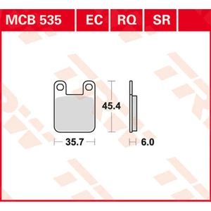 Kit de plaquettes de frein, frein à disque Organic Allround MCB535 TRW MCB535 pas cher