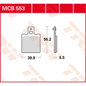 Kit de plaquettes de frein, frein à disque Organic Allround MCB553 TRW MCB553 pas cher