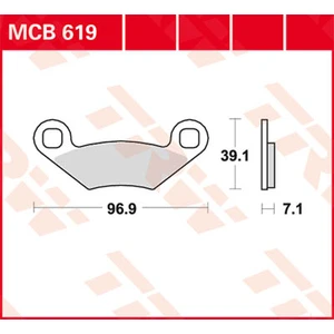 Kit de plaquettes de frein, frein à disque Organic Allround MCB619 TRW MCB619 pas cher