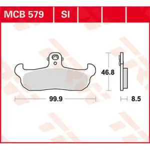 TRW Plaquettes de frein, et mâchoires moto, MCB579 Allround organique pas cher