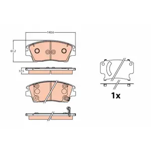 Kit de plaquettes de frein, frein à disque GDB2197 TRW GDB2197 pas cher