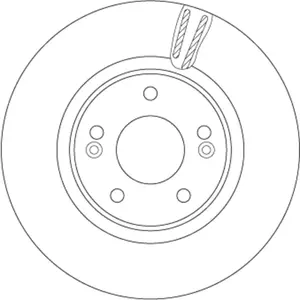 Disque de frein TRW DF6497S avant, ventilé, 1 pièce pas cher