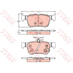 Kit de plaquettes de frein, frein à disque GDB2256 TRW GDB2256 pas cher