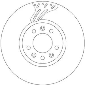 Disque de frein TRW DF6977S avant, ventilé, 1 pièce pas cher