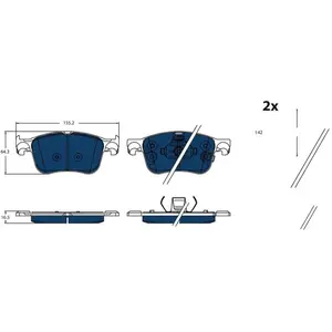 TRW Plaquettes de frein X4 pour FORD: Focus, Kuga (Ref: GDB2518BTE) pas cher