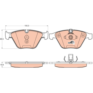 Kit de plaquettes de frein, frein à disque COTEC GDB2021 TRW GDB2021 pas cher