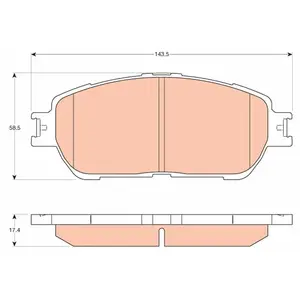 Kit de plaquettes de frein, frein à disque GDB3612 TRW GDB3612 pas cher