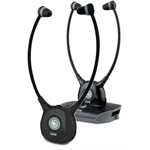 Pack de 2 Casques TV sans fil Cgv Hel Dolfin Duo Noir pas cher