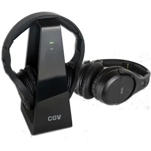 Paire de casques tv sans fil circum-aural noir - helprelude2duo - CGVVendu parcdiscount