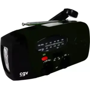 Radio FM CGV de survie à manivelle noir pas cher