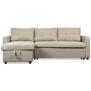 MENZZO Canapé d'angle convertible Toledo Tissu Beige pas cher