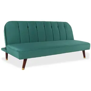Comparateur de prix : MENZZO 3S. x Home Canapé convertible clic-clac Olympia Velours Vert