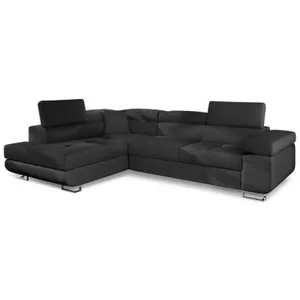 Comparateur de prix : 3S. x Home Canapé d'angle convertible Antoni avec têtières relevables Simili