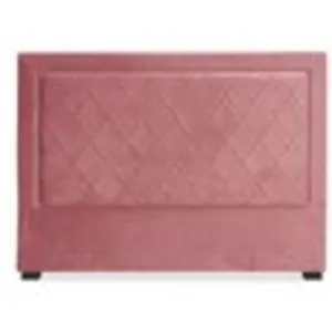 Tête de lit Meghan 160cm Velours Rose - MENZZO - Elégance - Chic - Coutures décoratives pas cher
