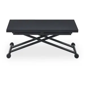 Menzzo Table basse relevable noir carbone pas cher