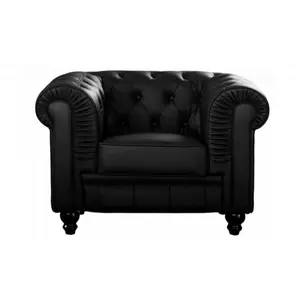 Menzzo A6051 Contemporain Fauteuil pour Canapé Bois Noir 80 x 110 x 72 cm pas cher