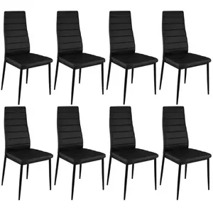 Menzzo mlm1121578 Stratus Lot de 8 Chaises Noir 55 x 20 x 52 cm
