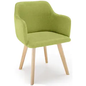 MENZZO Chaise style scandinave Candy Tissu Vert Pistache TU pas cher