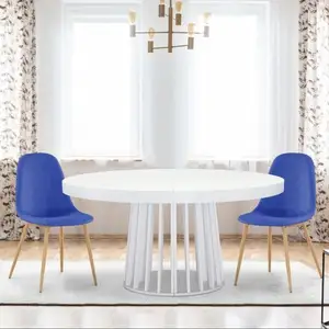 3S. x Home Lot de 4 Chaises Scandinaves Bleues HAMAR pas cher