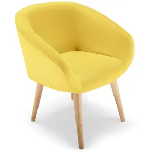 3S. x Home Chaise Scandinave Tissu Jaune BLONDIE pas cher