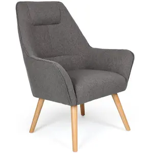 Comparateur de prix : MENZZO 3S. x Home Fauteuil Scandinave Dossier Haut Gris JO