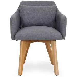 MENZZO Cotecosy - Chaise / Fauteuil scandinave Gybson Tissu Gris clair pas cher