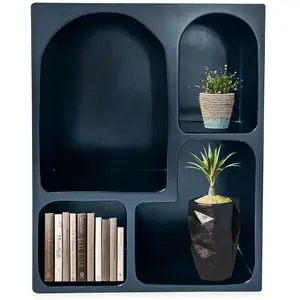 Comparateur de prix : MENZZO Meuble de rangement à étagères en arche mojik l60cm bois noir