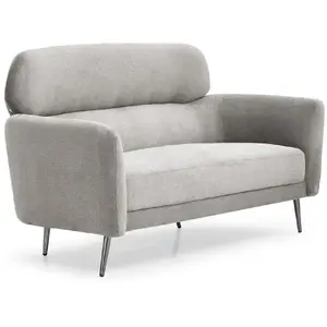 MENZZO Cotecosy - Canapé 2 places moderne avec haut dossier Damigal Tissu doux Gris pas cher