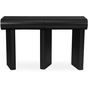 Console design 2 tiroirs avec pieds obliques Mezade Noir