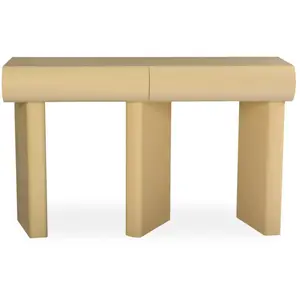 MENZZO Console design 2 tiroirs l120cm avec pieds obliques beige