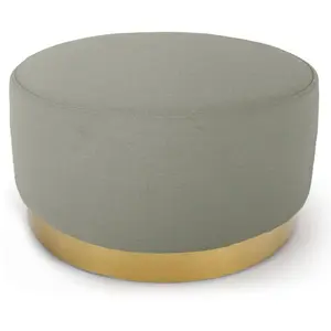 COTECOSY Menzzo lsr19123beigefabric Pouf Rond Daisy Tissu, Métal Beige Pied Or Taille UniqueVendu parrue-du-commerce
