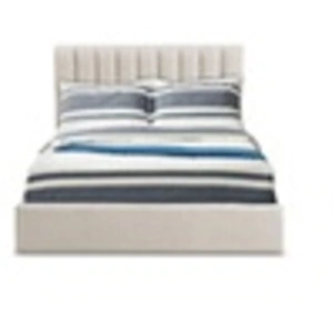 MENZZO Lit Coffre Songe + Sommier Tissu Beige 160cm pas cher