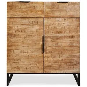 MENZZO 3S. x Home Commode 2 tiroirs et 2 portes battantes Panara Chêne Clair
