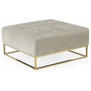 Pouf - MENZZO - Hudson - Tissu Beige - Confortable et élégantVendu parcarrefour