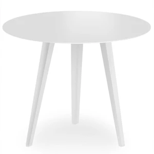 3S. x Home Table d'appoint ronde Bipolart Métal Blanc pas cher