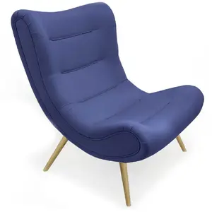 MENZZO Fauteuil scandinave romilly tissu bleu Romilly pas cher