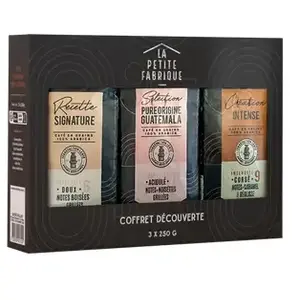 Coffret découverte Café en grains La petite fabrique 1314 3 x 250 gVendu pardarty