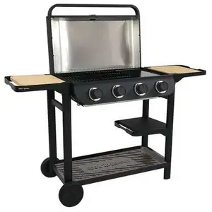 Comparateur de prix : Cook'in garden - barbecue à gaz sur pieds 4 feux 10kw - am084t TU