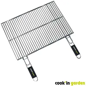 Comparateur de prix : COOK'IN GARDEN COOK Grille double rectangulaire 60x40cm manche soft touch
