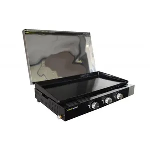 Plancha gaz 3 feux Cook'in Garden FINESTA 75 cm avec capot pas cher