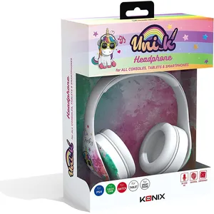 Casque-Micro Gaming - KONIX - Unik Be Funky - Blanc - Multi-Plateformes