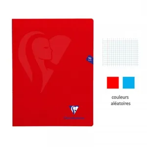 Clairefontaine Lot de 2 cahiers - A4 (21x29,7cm) - Grands carreaux - 96 pages - couve... pas cher