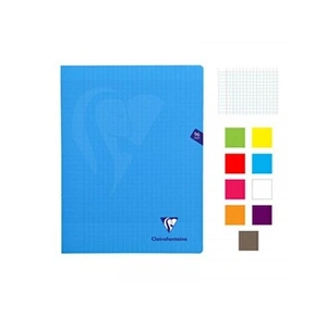 Clairefontaine Lot de 9 cahiers - 24x32(cm) - Grands carreaux - 96 pages - couverture... pas cher
